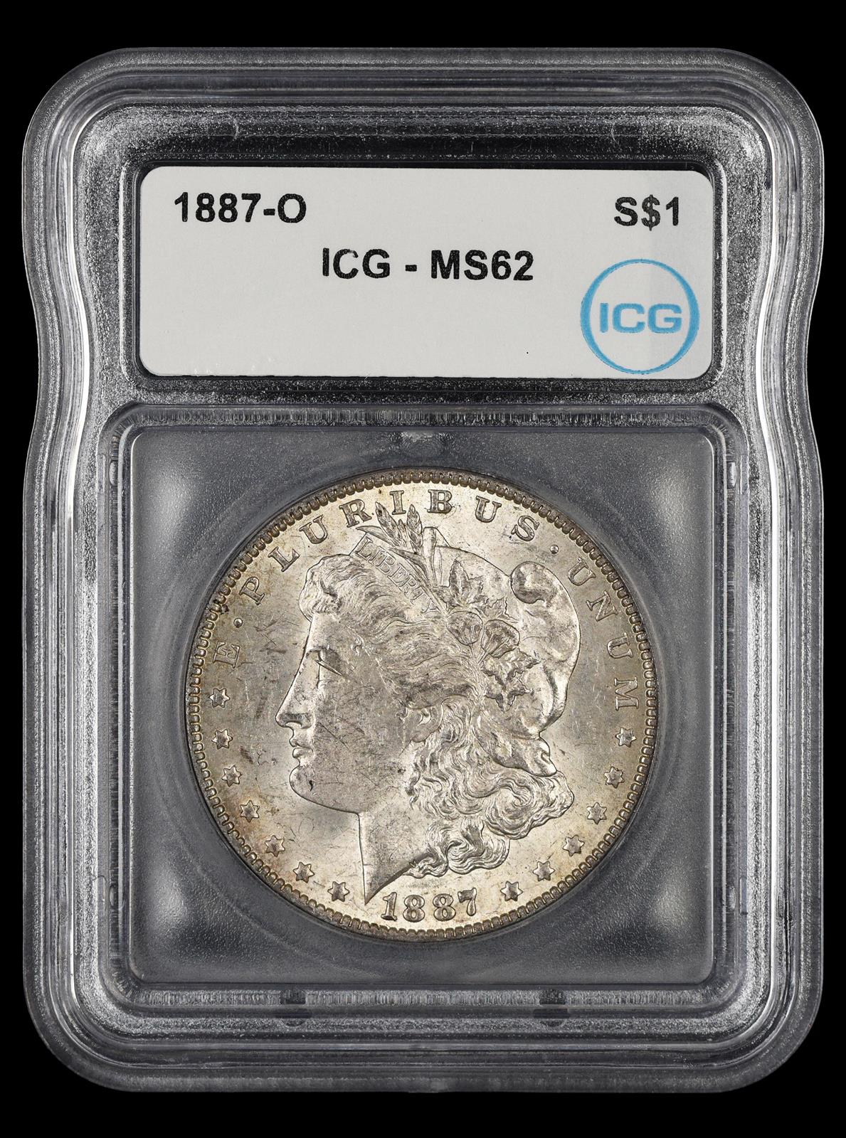 1887 O $1 ICG  MS62