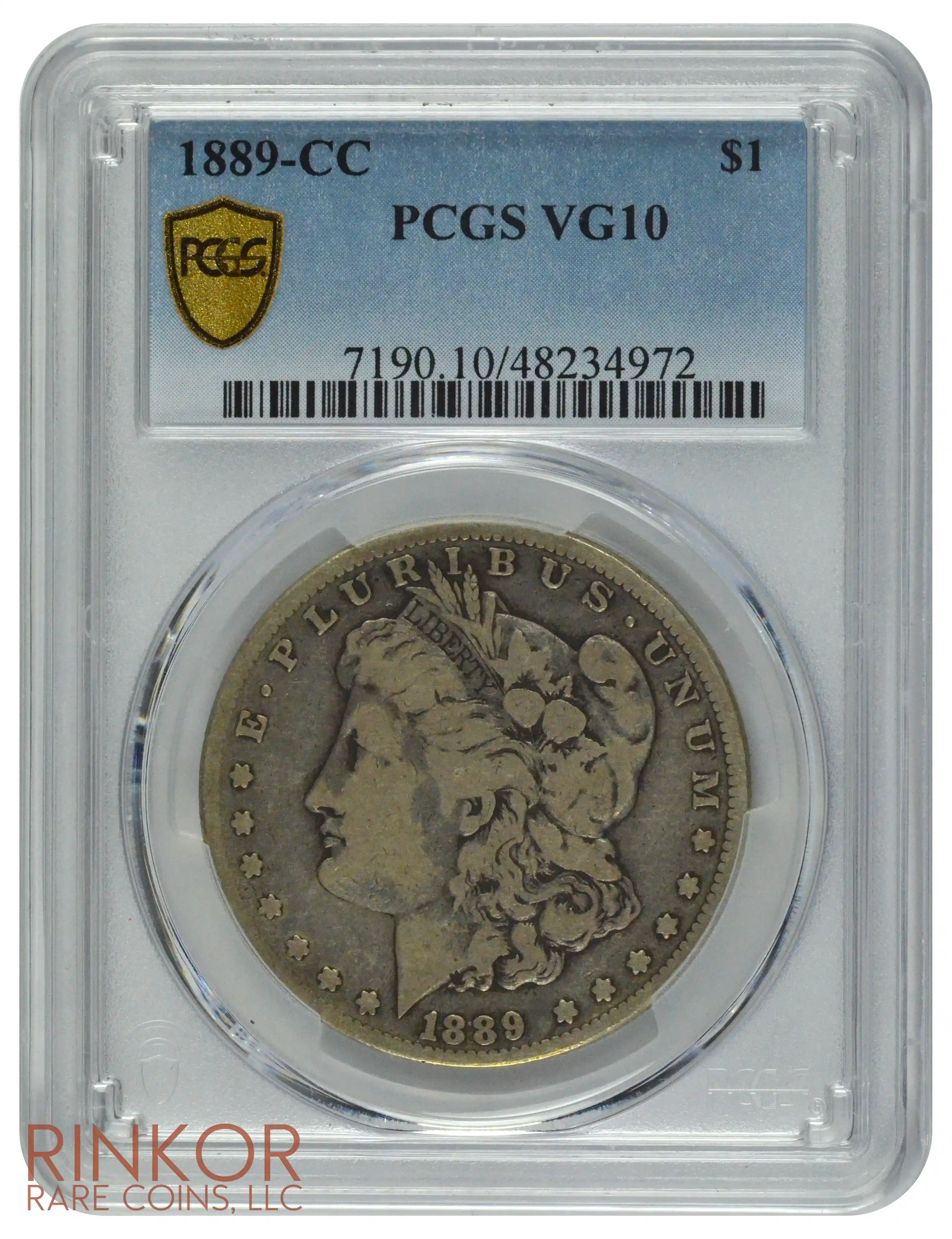 1889-CC $1 PCGS VG-10