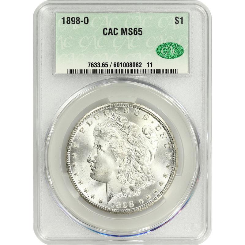 1898-O Morgan Dollar $1 CAC MS65