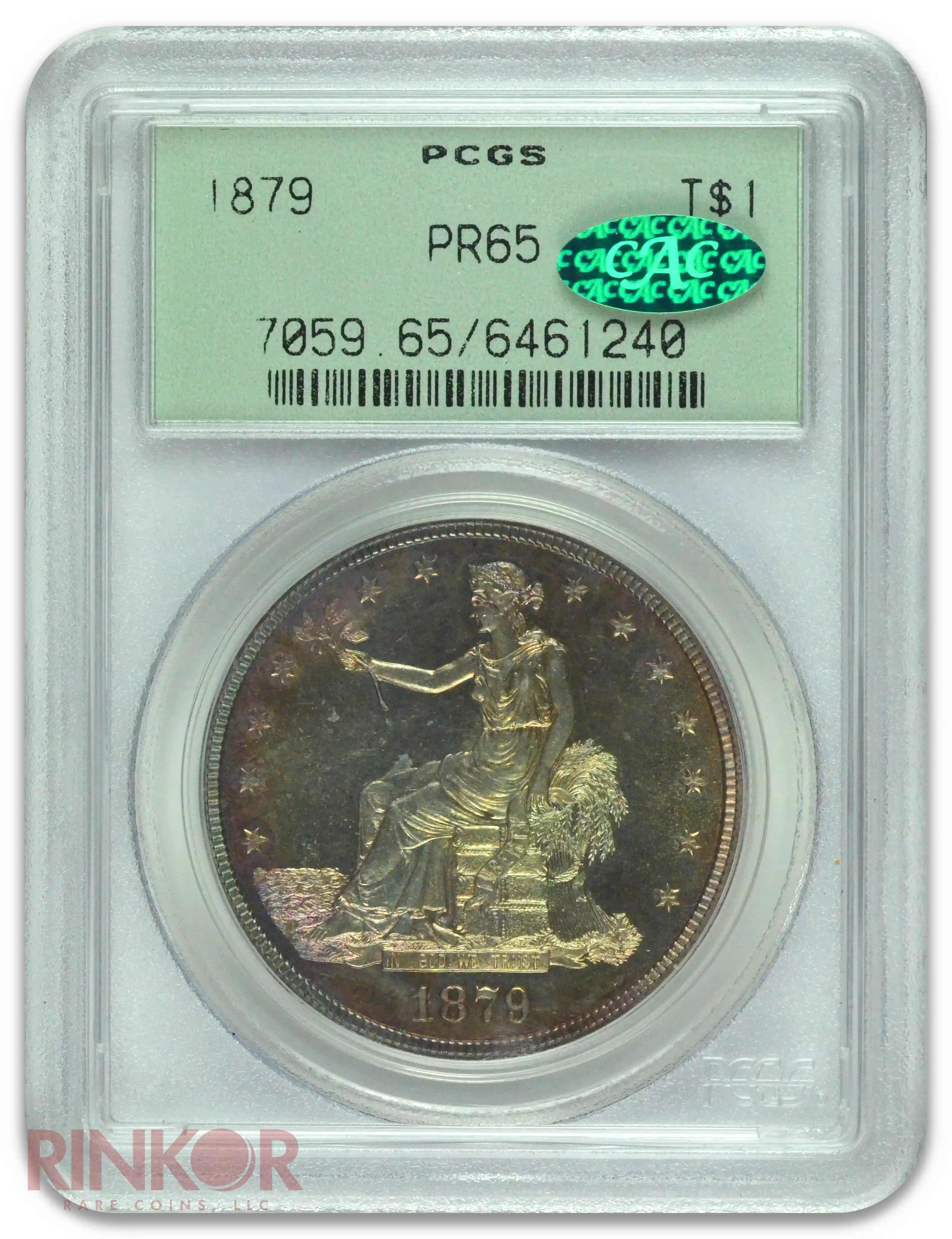 1879 $1 Trade Dollar PCGS PR 65 CAC