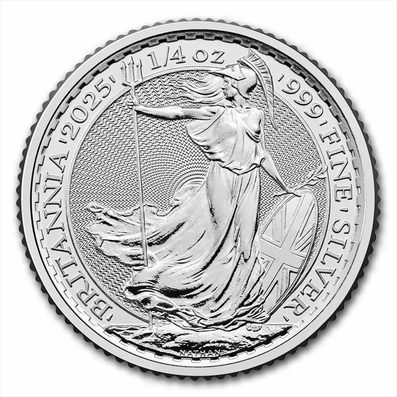 2025 50 Pence 1/4oz. Great Britian Silver Britannia, BU