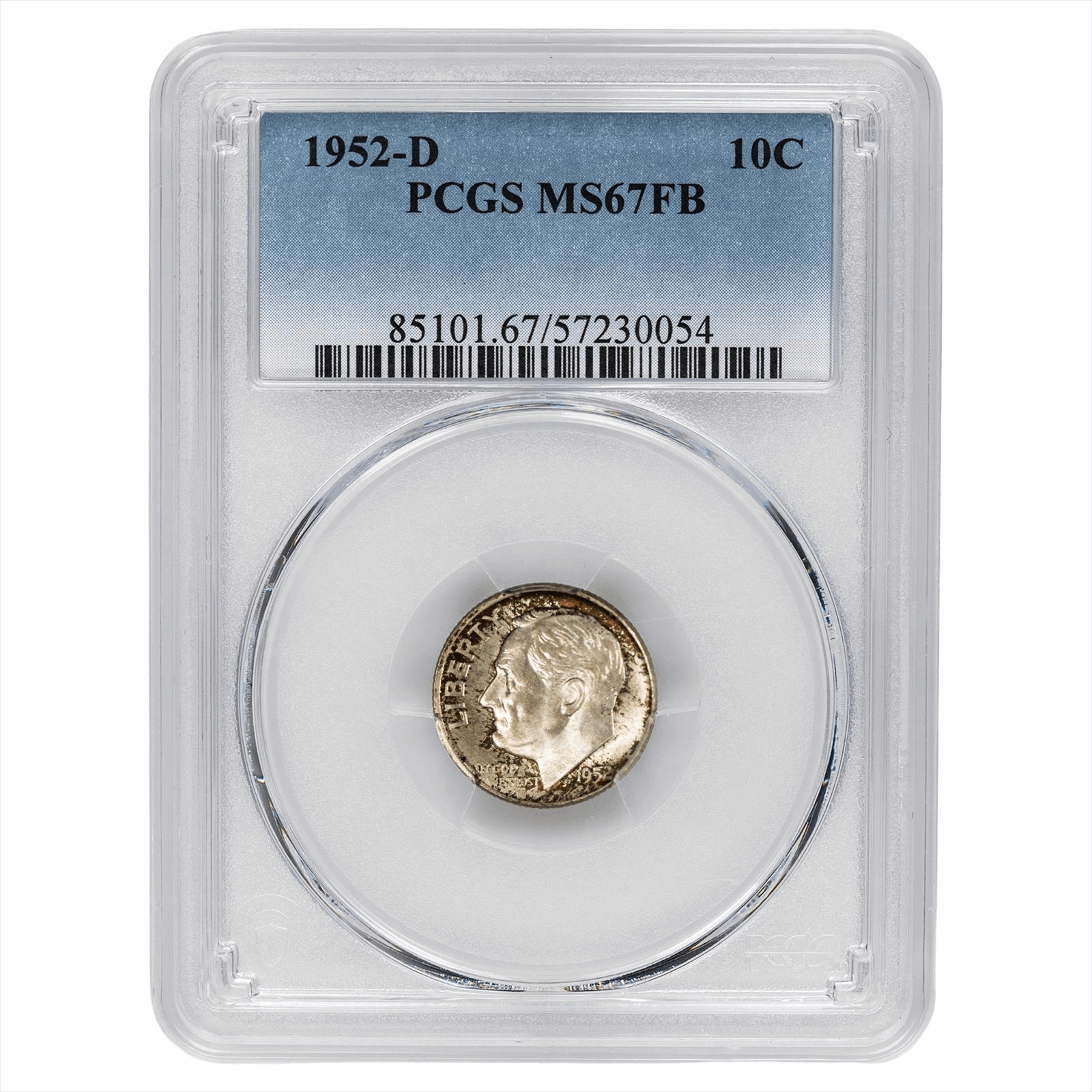 1952-D Roosevelt Dime 10C PCGS MS 67 FB