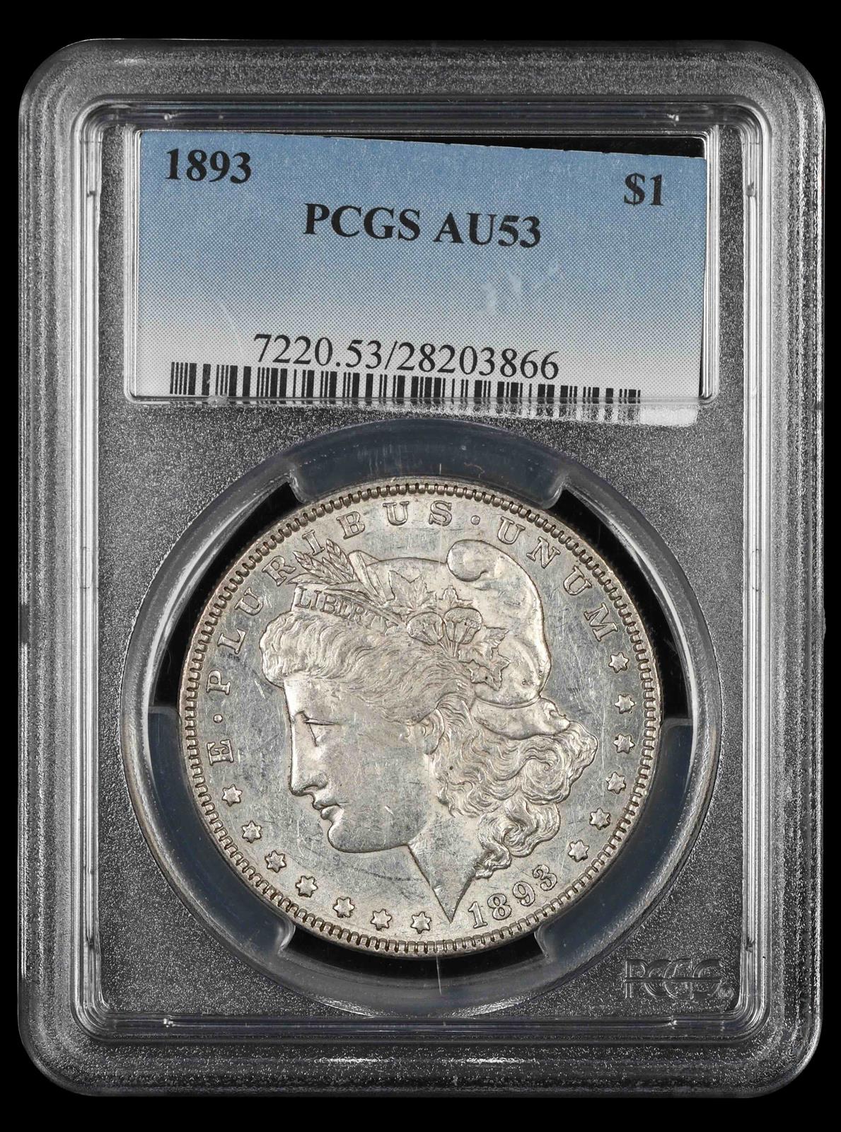 1893 $1 PCGS AU-53