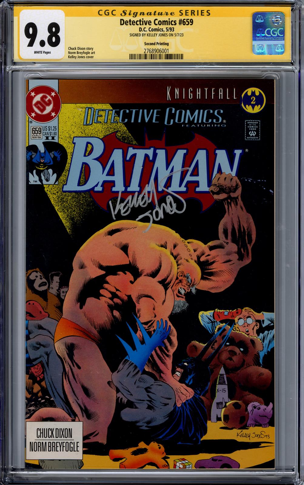 Detective Comics #659 CGC Signature Series 9.8 (D.C., 1993) Sgned by Kelley Jones(Second Print) 