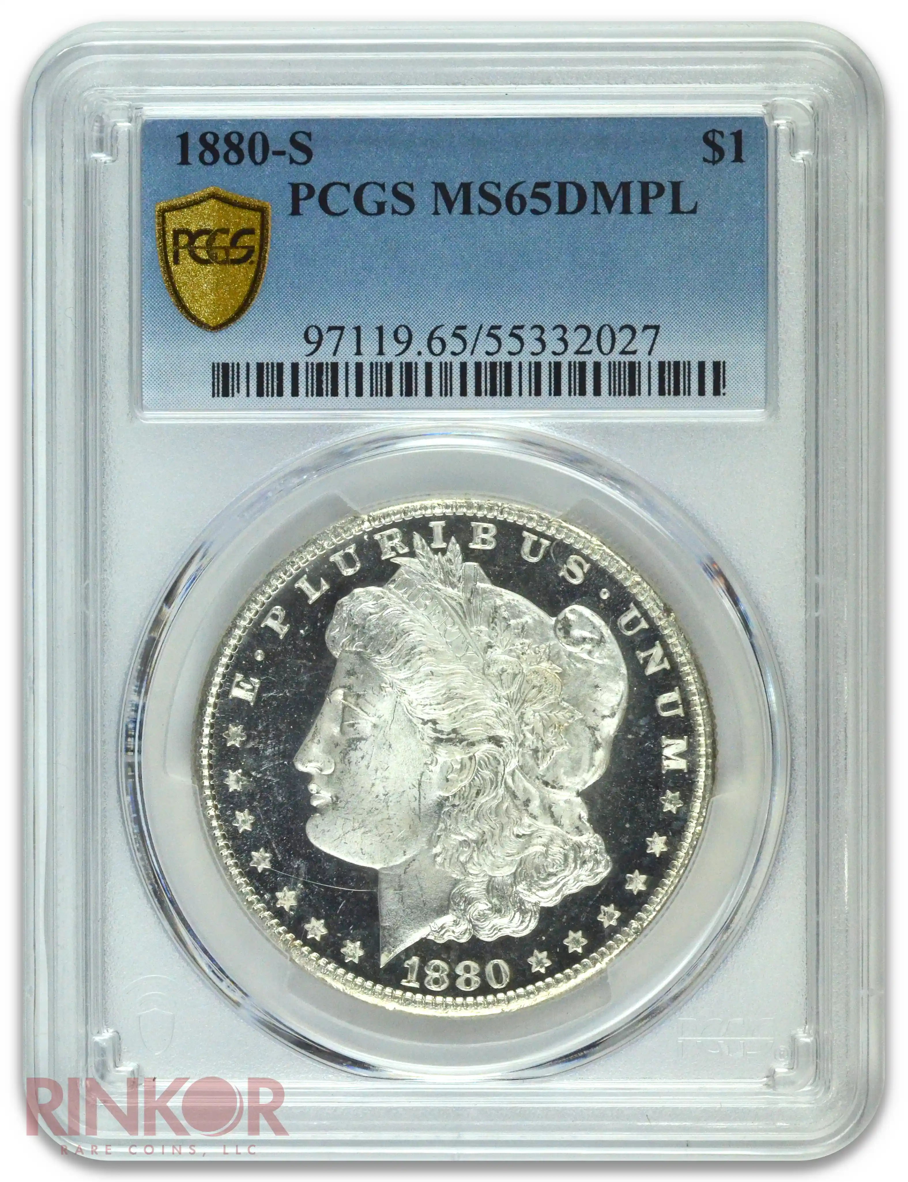 1880-S $1 Morgan Dollar PCGS MS 65 DMPL 