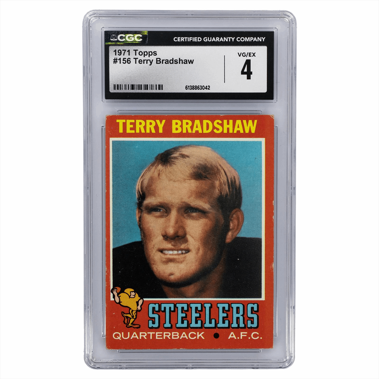 1974 Topps Terry Bradshaw #156 CGC VG/EX 4