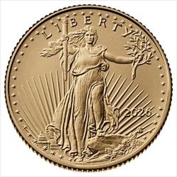 2026 1/10 oz Gold Eagle - BU 
