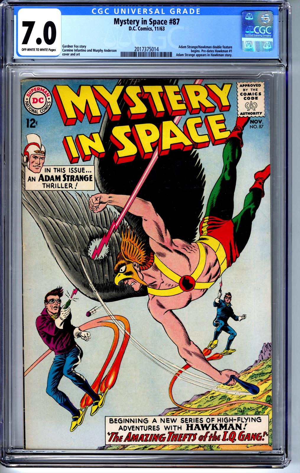 Mystery In Space #87 CGC 7.0 7.0