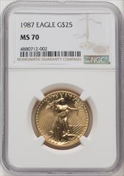 1987 $25 American Gold Eagle MS70 