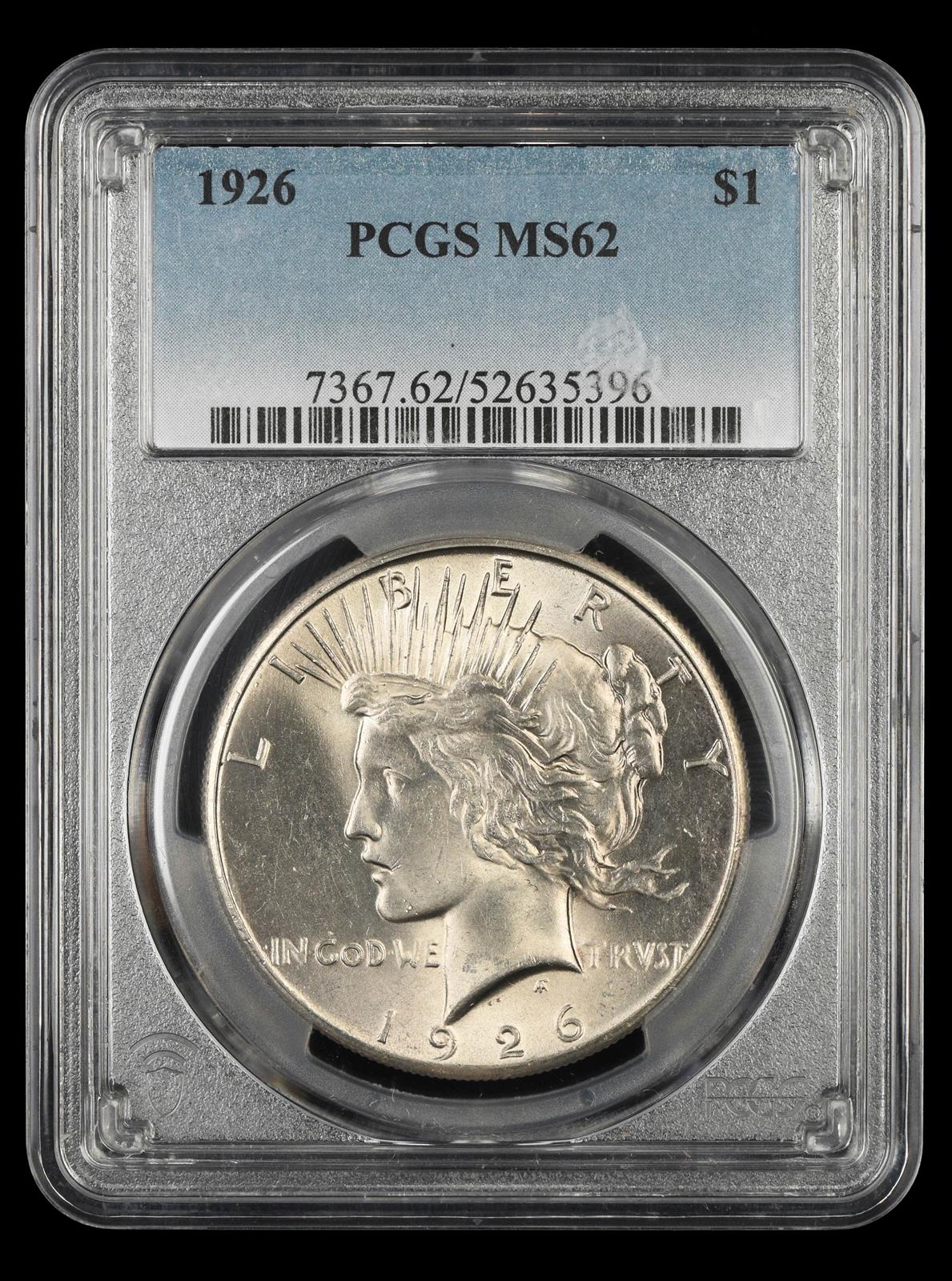 1926 $1 PCGS MS 62