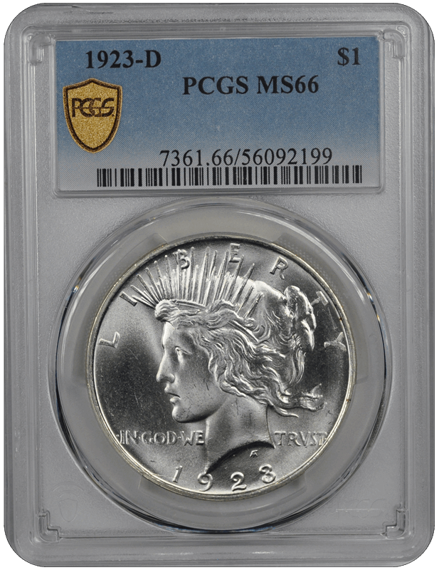 1923-D Peace PCGS MS 66 