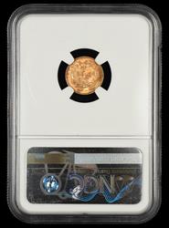 1862 $1 Gold DDO FS-101 Bill Fivaz Signature Label NGC  MS64
