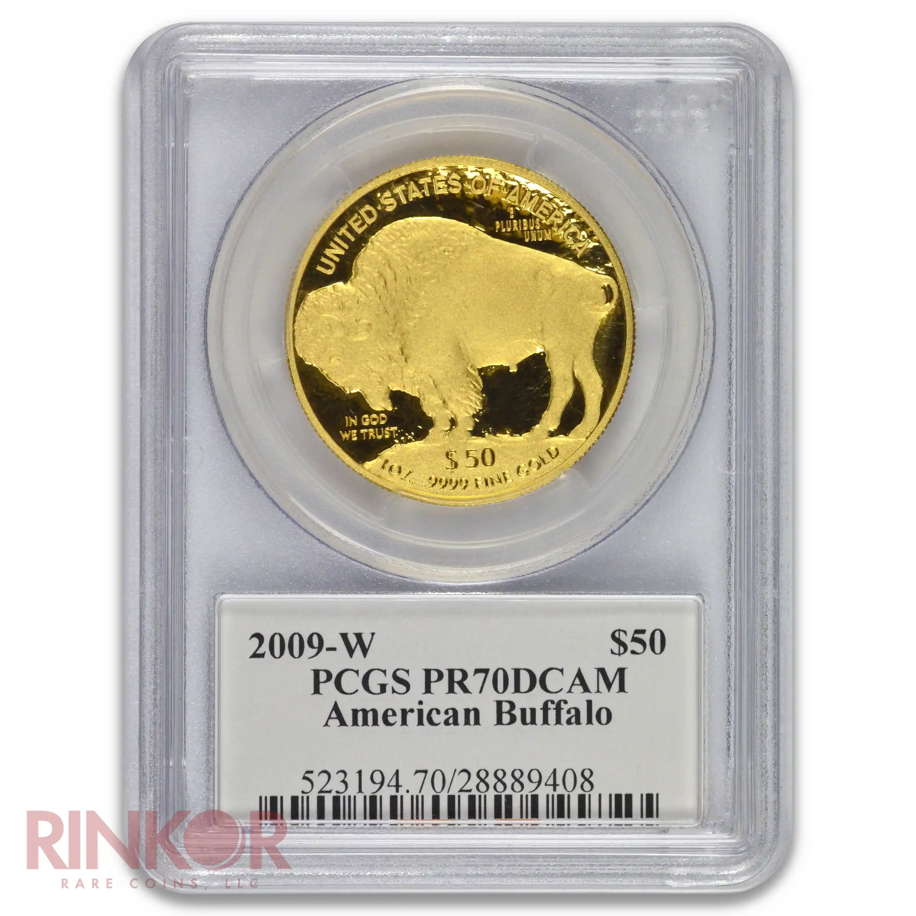 2009-W 1oz Proof American Gold Buffalo Moy Signature PCGS PR 70