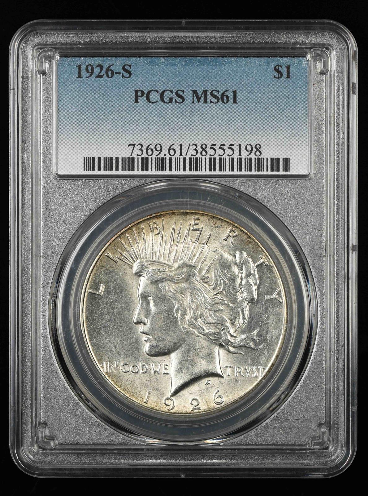 1926-S $1 PCGS MS 61