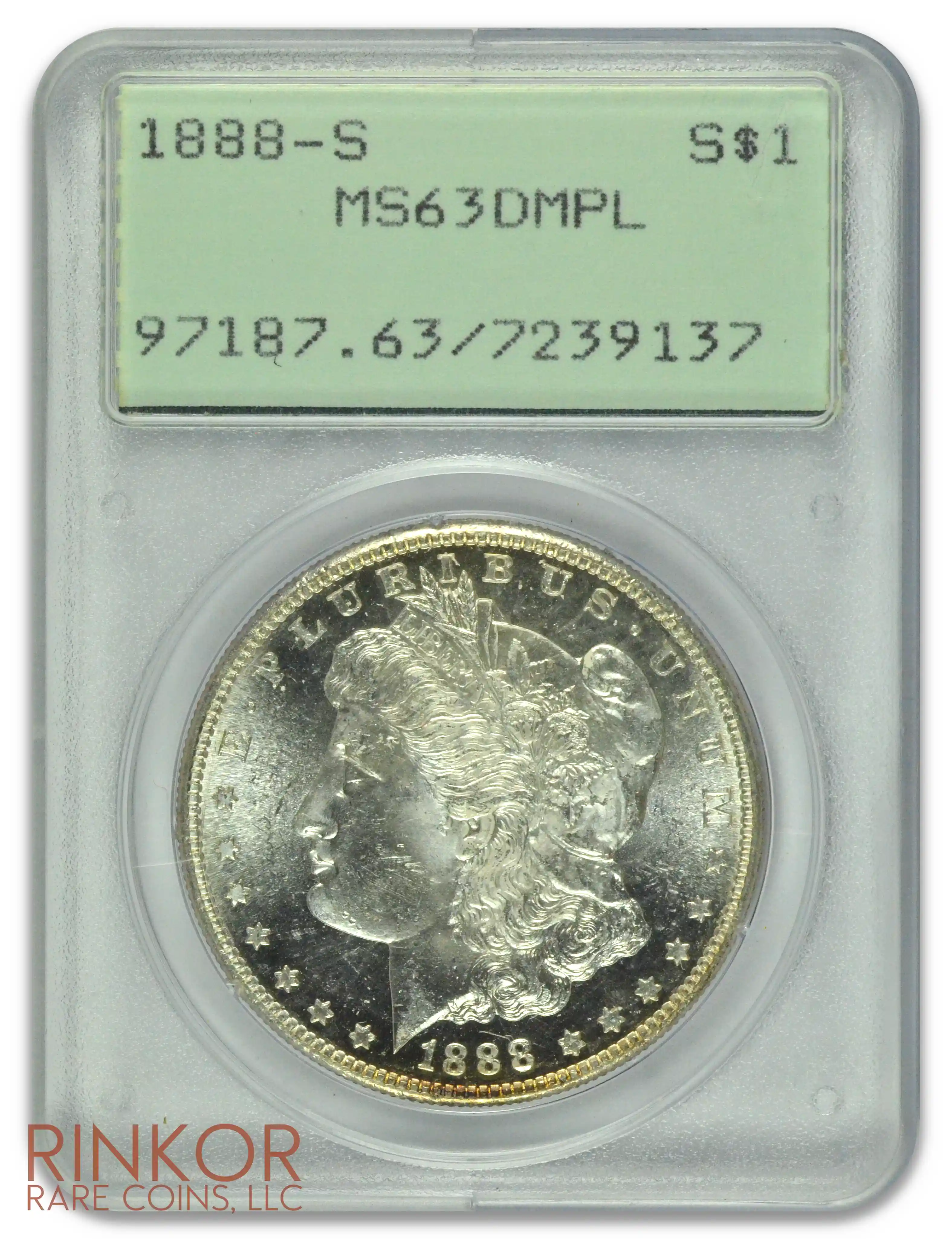 1888-S $1 PCGS MS 63 DMPL