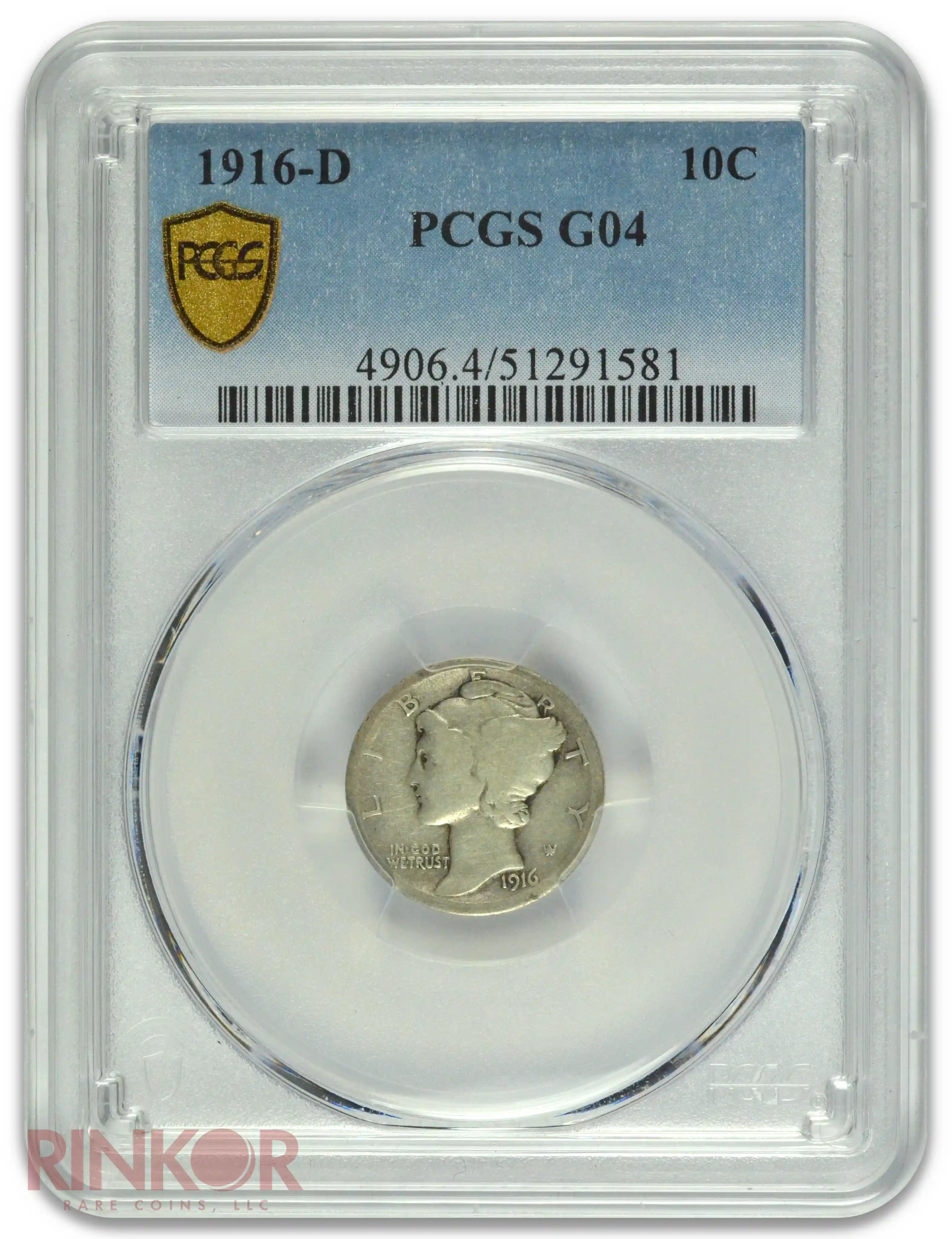 1916-D Mercury PCGS G-04