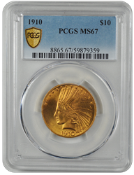 1910 Indian Head PCGS MS 67