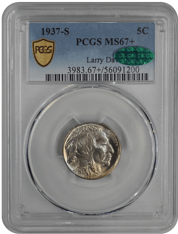 1937-S Buffalo PCGS CAC MS 67+