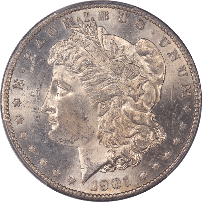 1901-S Morgan Silver Dollar $1 PCGS MS62 - Very Clean for the Grade
