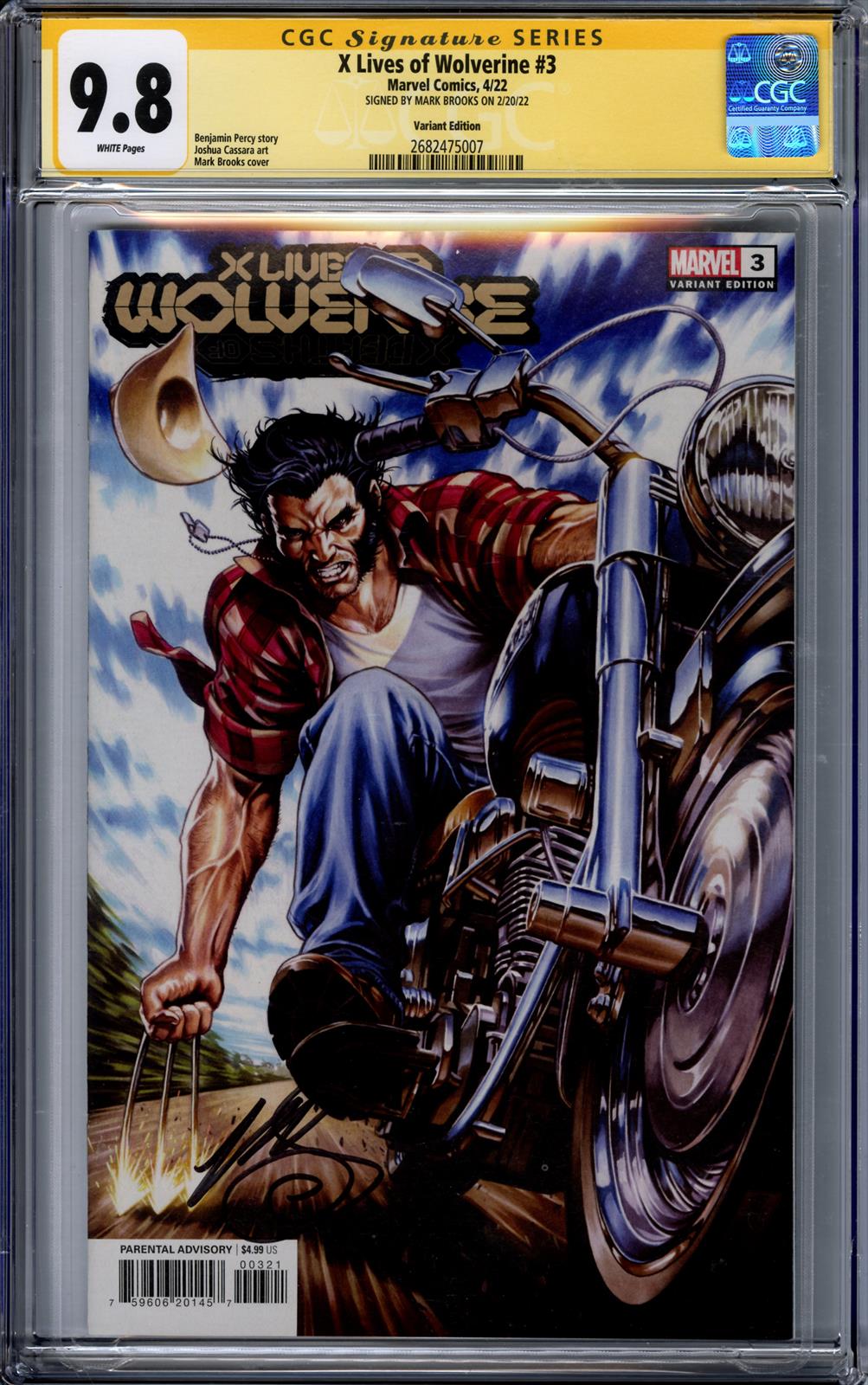 X Lives of Wolverine #3 CGC Signature Series 9.8 (Marvel, 2022) Signed by Mark Brooks 