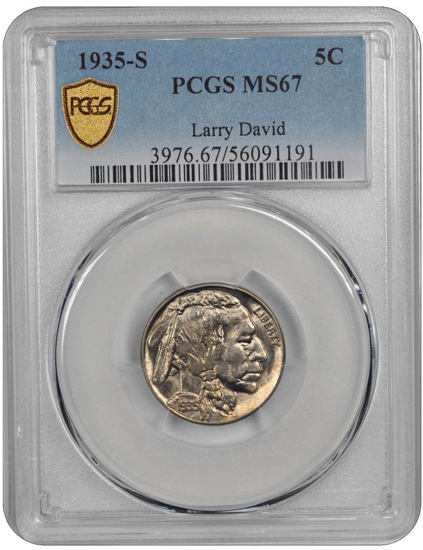 1935-S Buffalo PCGS MS 67