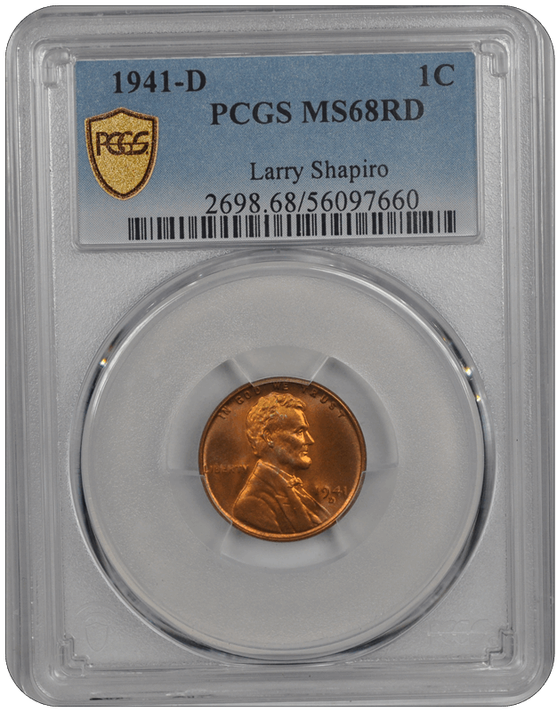 1941-D Lincoln PCGS RD 68