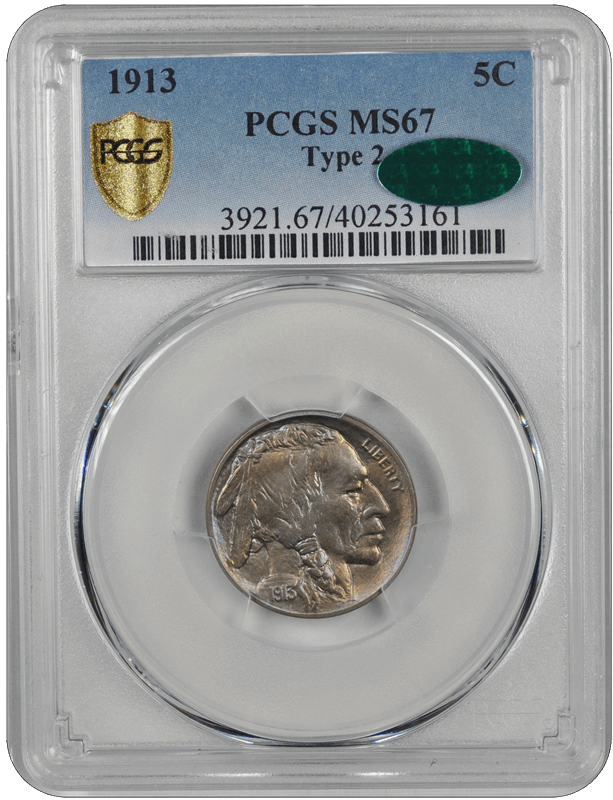 1913  Type 2 Buffalo PCGS CAC MS 67