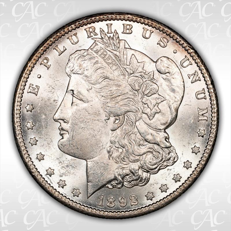1892-CC $1 CACG MS 62
