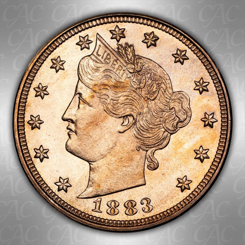1883 Cents 5c CACG PR 65