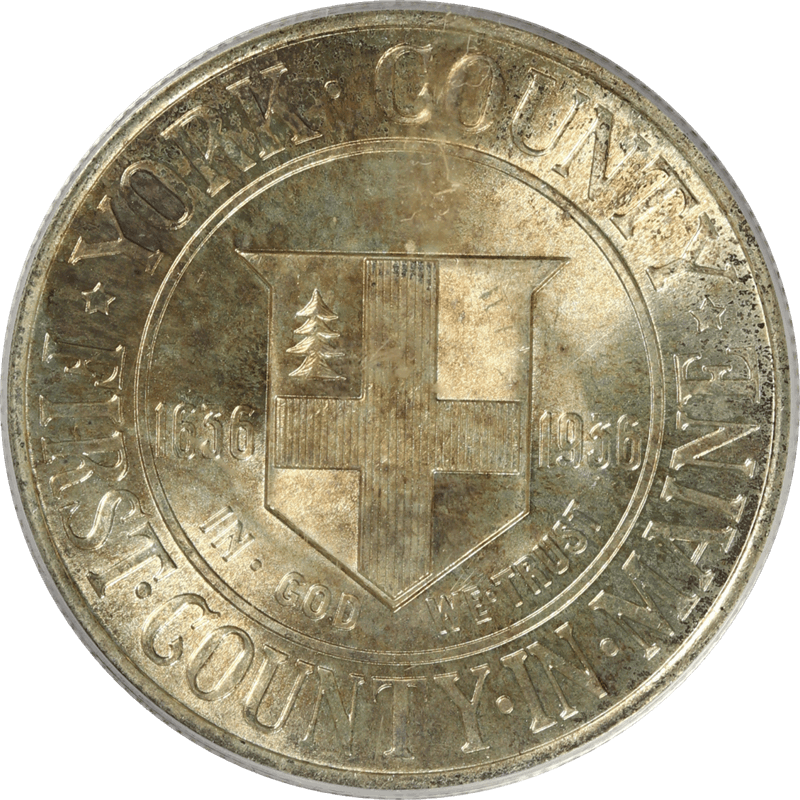 1936 York Commemorative Half Dollar 50c, PCGS MS 66  - Old Green Holder