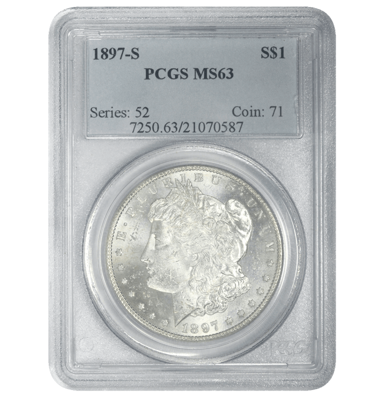 1897-S Morgan Silver Dollar PCGS MS 63 