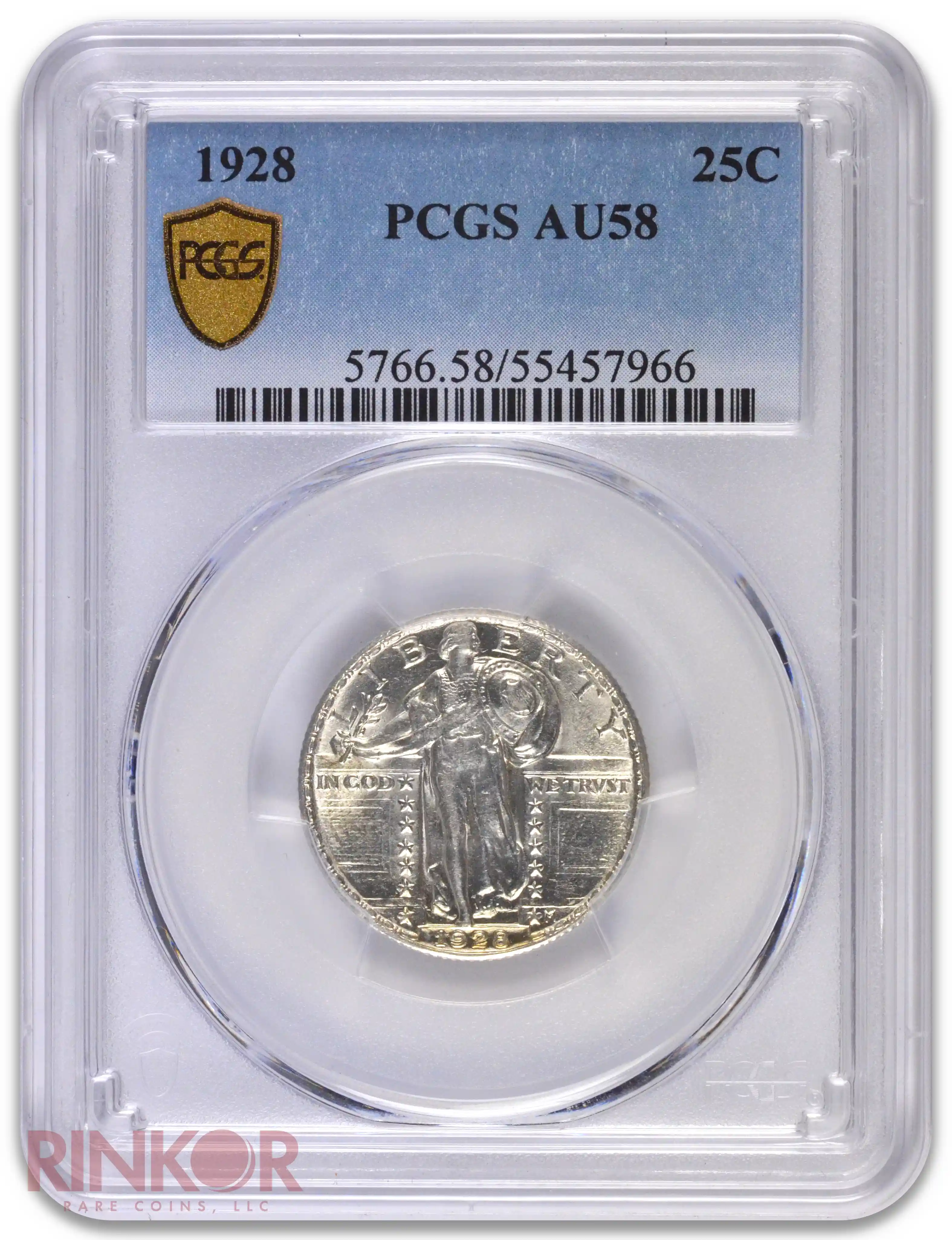 1928 Standing Liberty PCGS AU-58