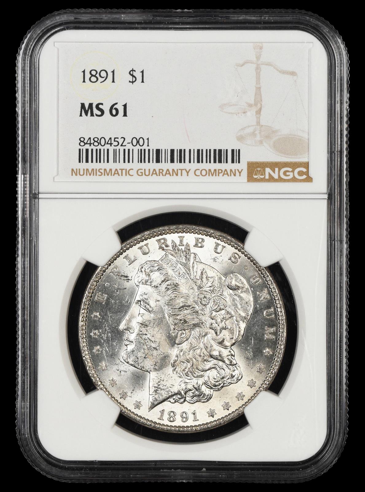 1891 $1 NGC MS61