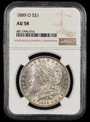 1889 O $1 NGC AU58 AU58
