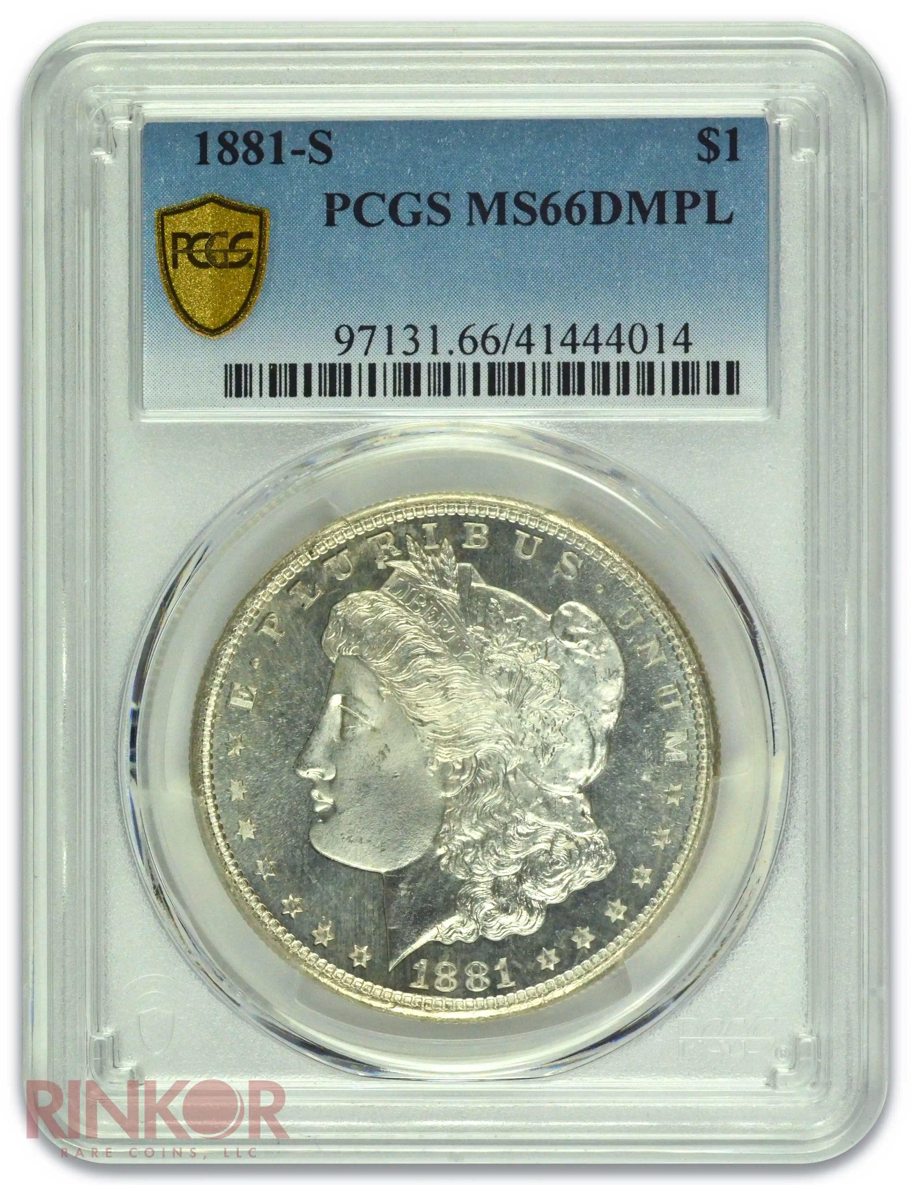 1881-S $1 Morgan Dollar PCGS MS 66 DMPL