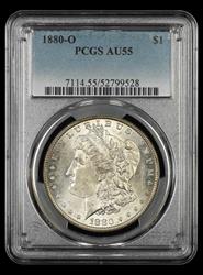 1880 O $1 PCGS AU55