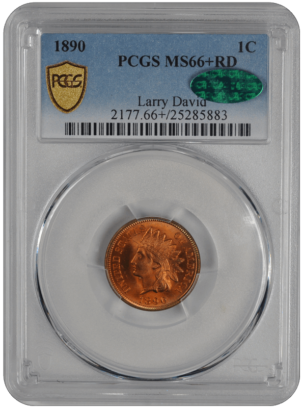 1890 Indian Head PCGS CAC RD 66+