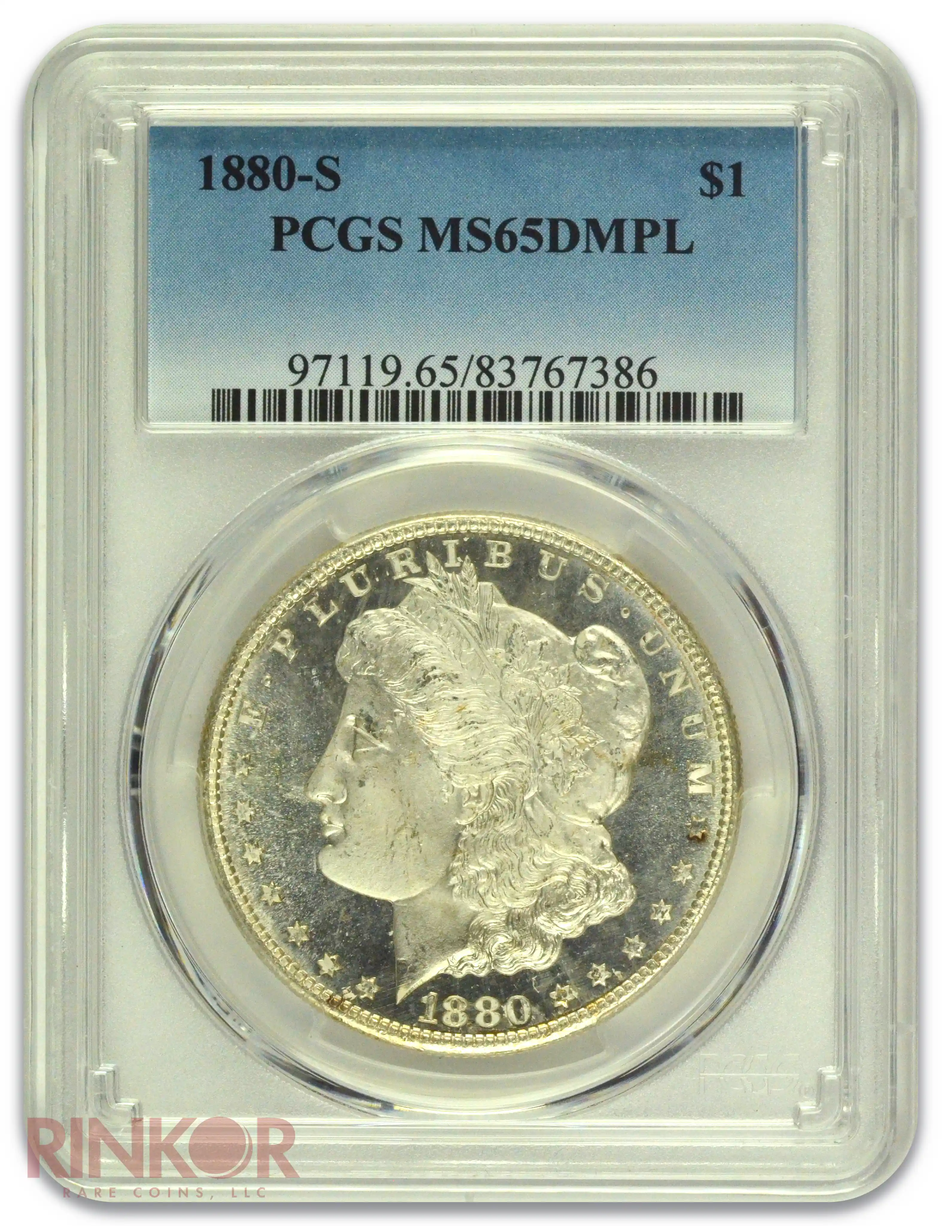 1880-S $1 Morgan Dollar PCGS MS 65 DMPL