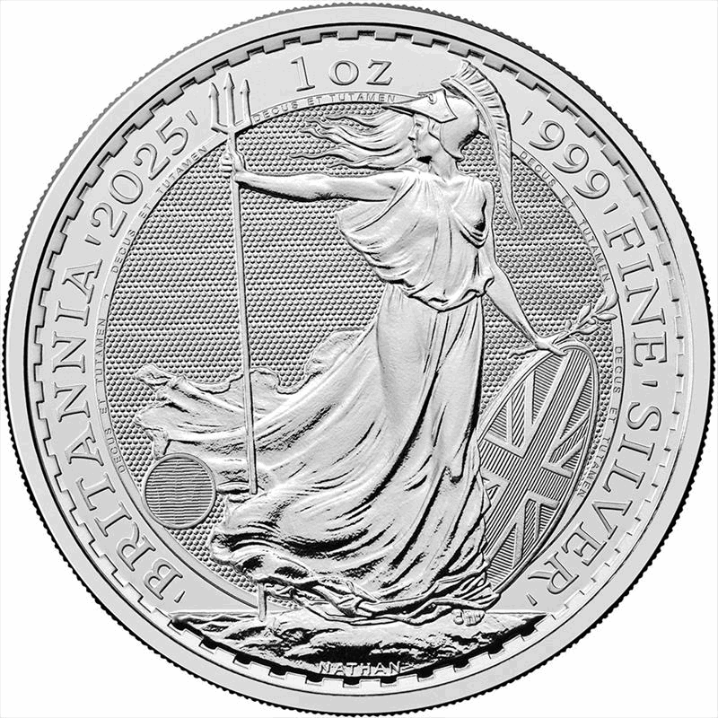 2025 2 Pound 1oz. Great Britian Silver Britannia, BU