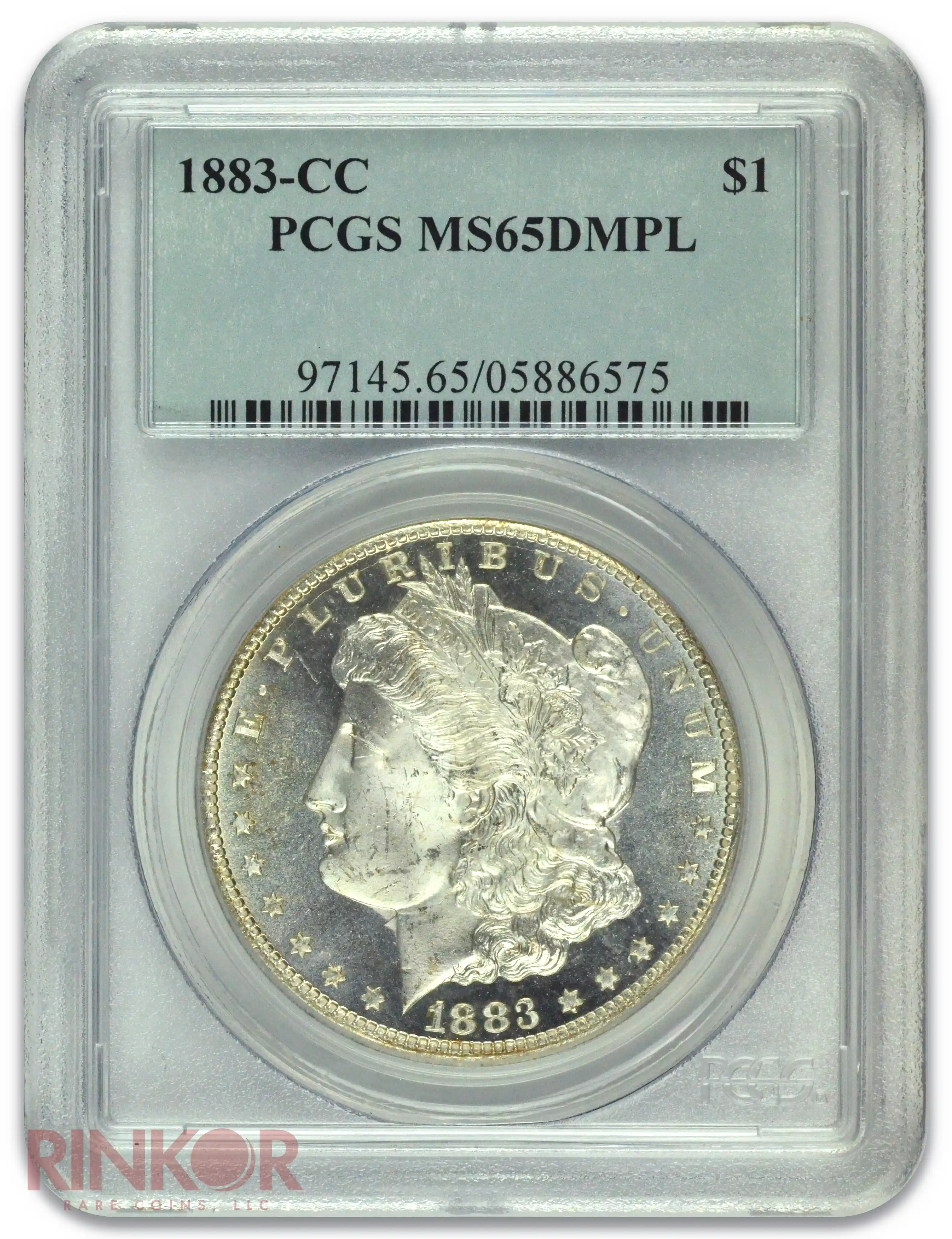 1883-CC $1 Morgan Dollar PCGS MS 65 DMPL