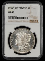 1878 7/8Tf Strong $1 NGC MS 63