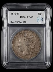 1879 S Reverse of 1878 Top 100 $1 ICG Ef45