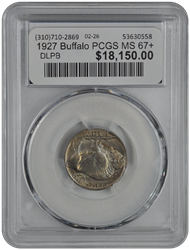 1927 Buffalo PCGS MS 67+