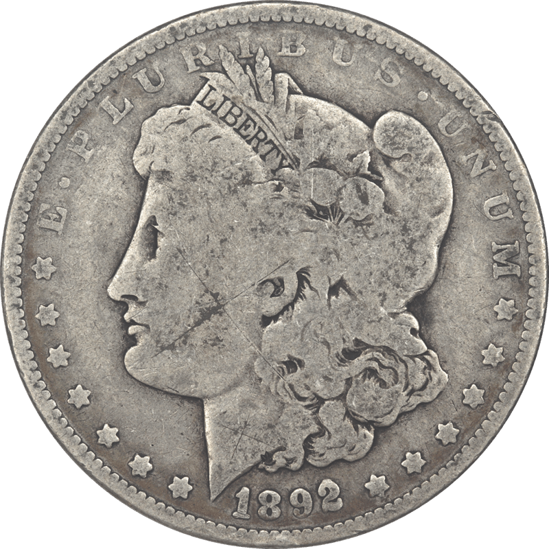 1892-O Morgan Silver Dollar $1 Ungraded Raw Coin Good