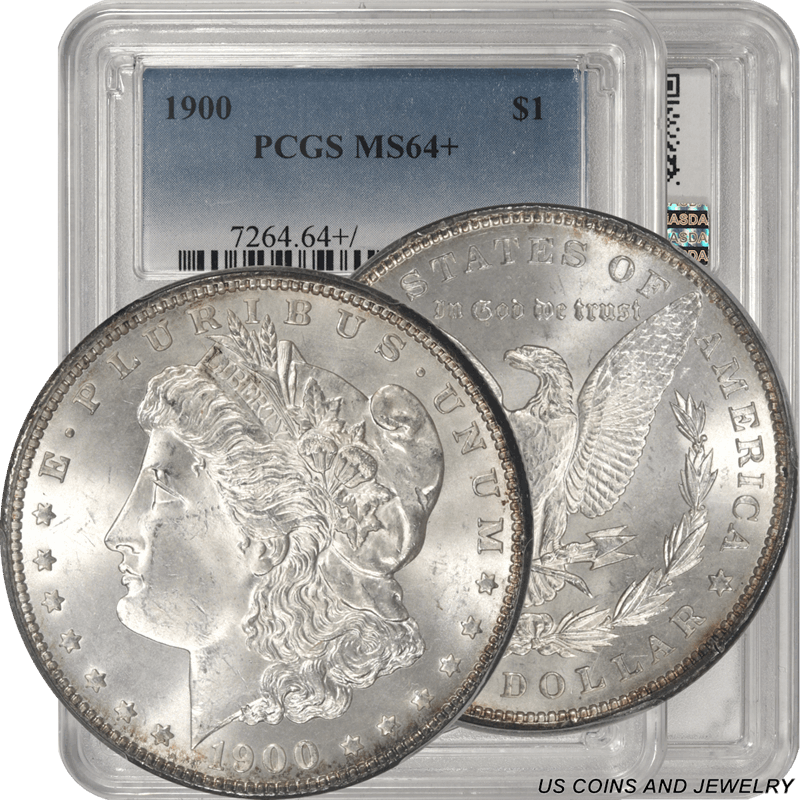 1900 Morgan Silver Dollar PCGS MS 64+ Sharp Frosty Coin