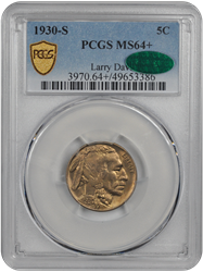 1930-S Buffalo PCGS CAC MS 64 +