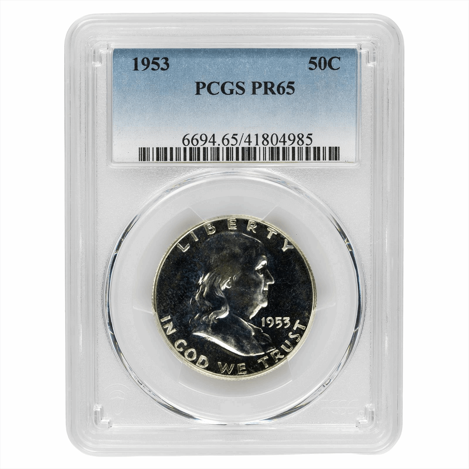 1953 Franklin Half Dollar 50C PCGS PR 65 