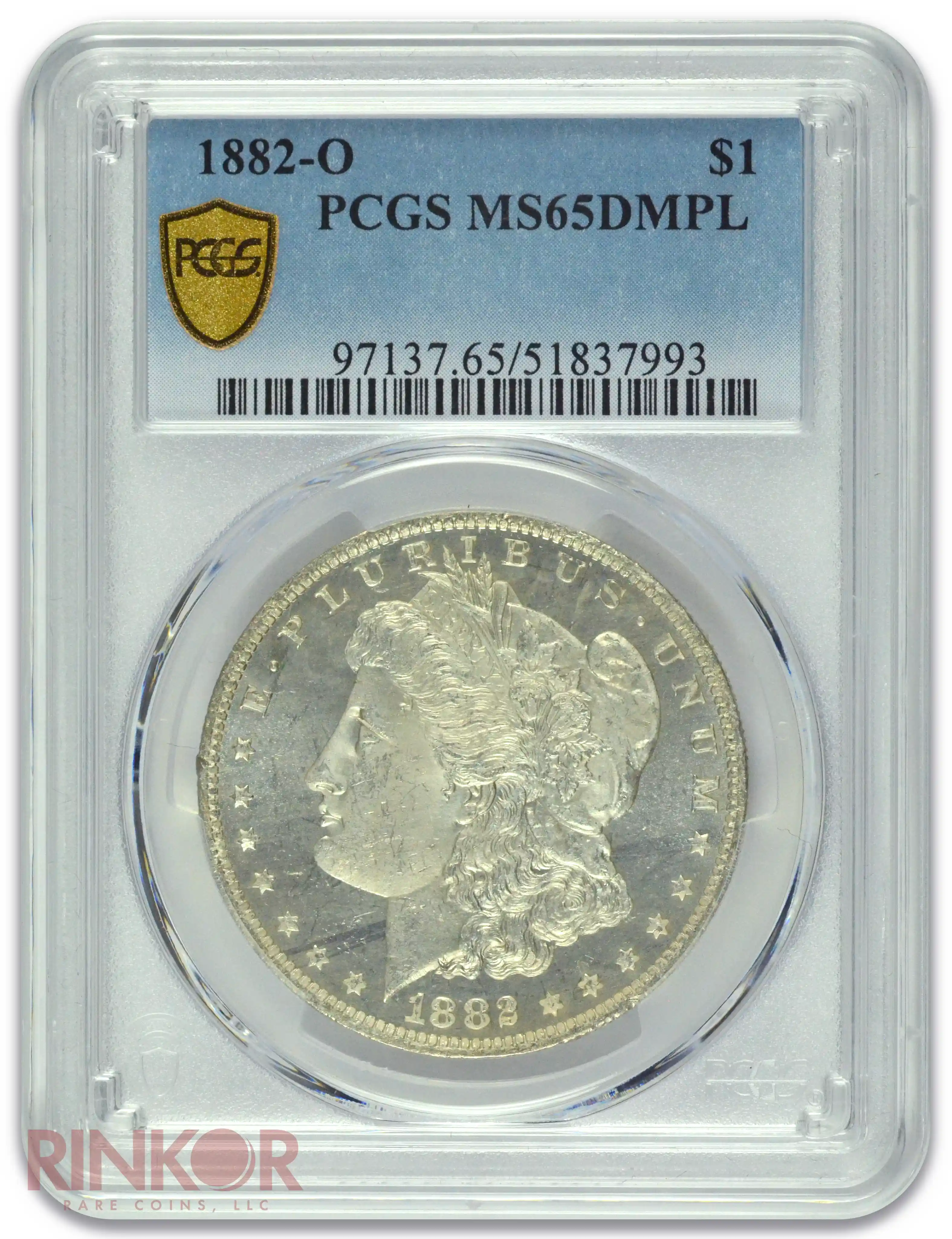 1882-O $1 Morgan Dollar PCGS MS 65 DMPL