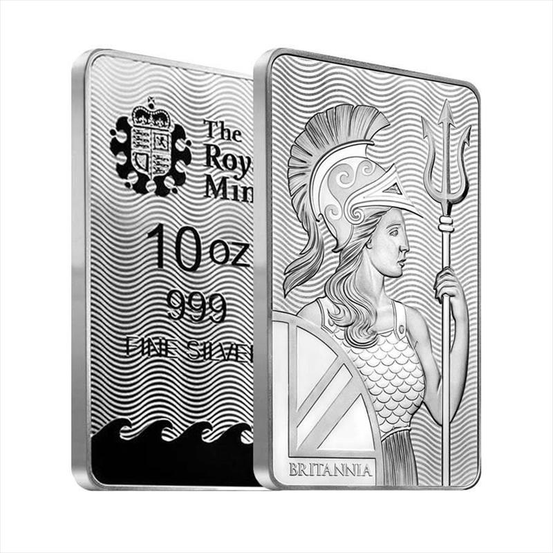 The Royal Mint 10oz .999 Silver Britannia Bar 