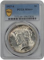 1927-S Peace PCGS MS 64+